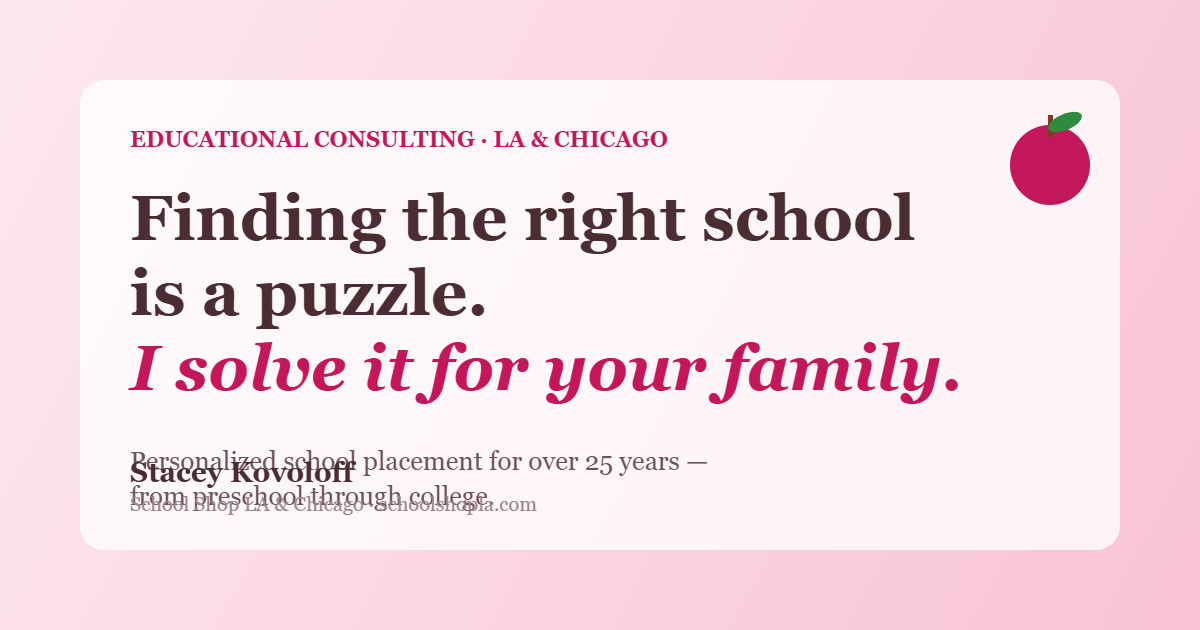 School Shop LA & Chicago - Educational Consulting